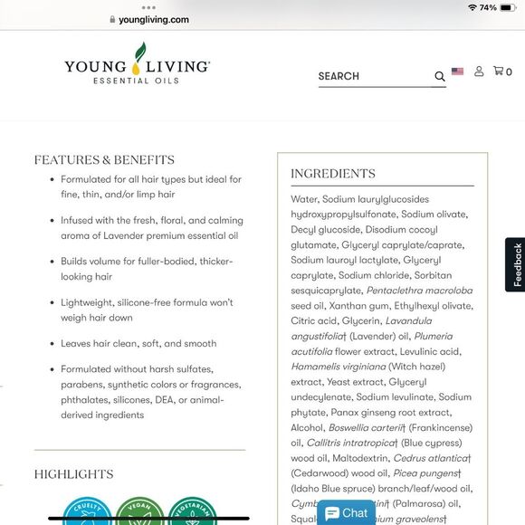 Young Living Lavender Shampoo & Conditioner Set-8 fl oz each- new sealed - Picture 9 of 9